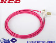 LC MM 50/125 Duplex Fiber Patch Cables 3.0mm Diameter LC OM4 Patch Cords Pink Violet Color