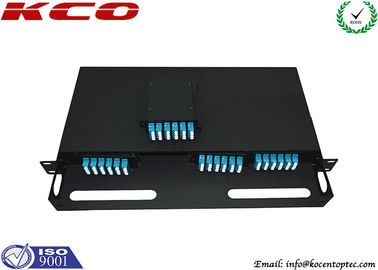 Cassette 96 Cores Fiber Optic MPO MTP Patch Cord 1U 19" High Density Patch Panel
