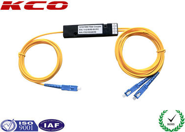 2.0mm SM FBT Coupler Single Mode 1*2 Fused Fiber Optic Splitter With SC / UPC Connector