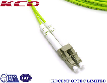 OM5 Multimode Fiber Optic Patch Cord LC Duplex Lime Green 10m 20m 30m Length with 50/125um and ≤0.2dB Insertion Loss