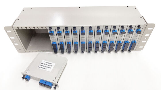 1x2 SC/APC PLC Fiber Optic Splitter Patch Panel 19 Inch Rack-mount PLC Splitter for ODF
