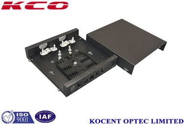 8 Port Wall Mount Indoor Fiber Optic Termination Box with IP55 Protection and Metallic Black Finish