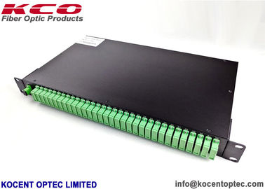 1U Rack Mount 1x64 Fiber Optic PLC Splitter with SC/APC Connector for 19'' Rack Mount