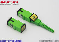 SC/APC Auto-shutter Non Flange Fiber Optic Adapter Singlemode Plastic Material