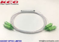 2*2 Mini PLC Fiber Optic Splitter SC/APC Connector For FTTH FTTA 0.9mm 1.0m