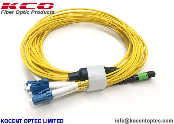 OEM ODM 8fibers MPO Female Patch cord MTP Trunk Cable to 8 Cores LC/UPC Single Mode G657A1 FTTH GPON