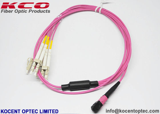 OM4 LSZH MPO MTP Patch Cord 8 12 24 Core MPO Fiber Patch Cable for Data Center