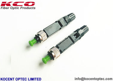 Single Mode Fiber Optic Fast Connector FTTA FTTB FTTO Black For FTTH Drop Cable