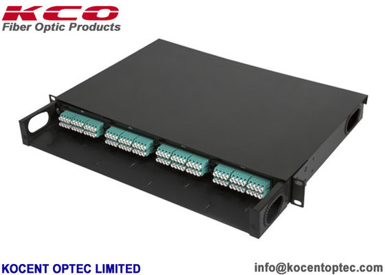 High Density 96 Core OM3 OM4 MPO MTP Patch Panel 19'' 1U Rack Mount MPO MTP Terminal Box