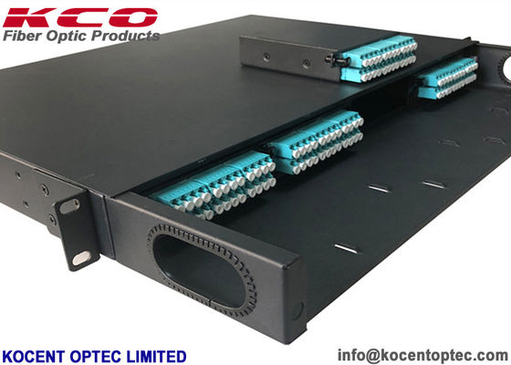 SM MM OM3 OM4 OM5 High Destiny 96 cores 1U MPO Optical Patch Panel MTP Rack-mount Terminal Box
