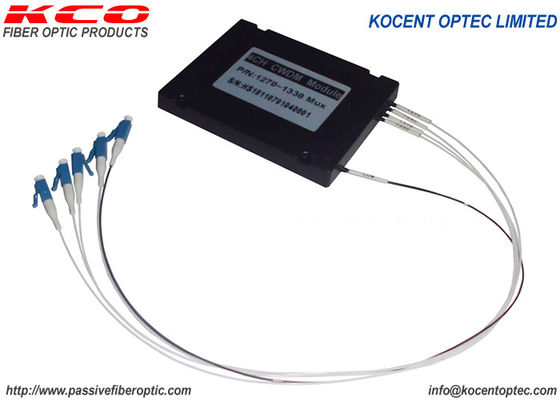 4CH FTTH Passive Fiber Wavelength Division Multiplexer 0.9mm Mux Demux CWDM LC UPC