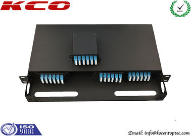 24F MPO MTP Cassette Modular OM3 LC Duplex Adapter For 96 Cores High Density Patch Panel