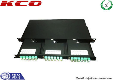 Cassette 96 Cores Fiber Optic MPO MTP Patch Cord 1U 19" High Density Patch Panel