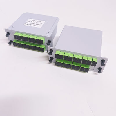 LGX Insert Type 1x16 PLC Fiber Optic Splitter with 0.9mm Pigtail Diameter Low Insertion Loss and High Reliability