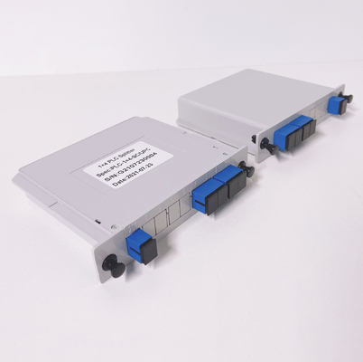1x4 1:4 1*4 Type de fente de cassette ABS Boîte PLC Splitter LGX Insert Splitters à fibre optique