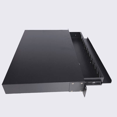 1U 12 Ports 19 Inch SC Duplex Fiber Optic Patch Panel with Customized Logo and OEM ODM Service in Cold-Roll Steel