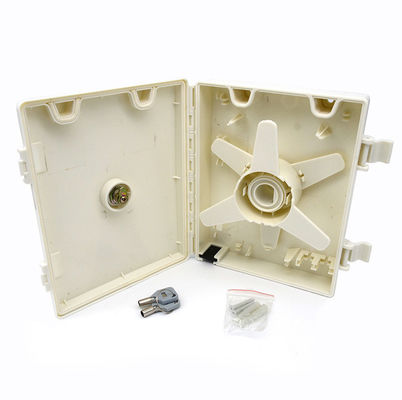 1 plateau de jonction IP65 paroi imperméable à l'eau / boîte de terminaison en fibre optique Polemount avec type d'adaptateur SC/LC/FC/ST
