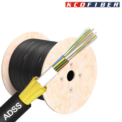 Tout électrique 24fo 48fo 96fo mode unique câble extérieur à fibre optique ADSS