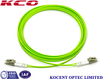 OM5 Multimode Fiber Optic Patch Cord LC Duplex Lime Green 10m 20m 30m Length with 50/125um and ≤0.2dB Insertion Loss