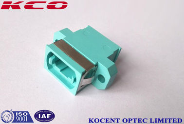 OM3 MPO Coupler OM4 MTP Fiber Optical Adapter Aqua Color ULL Flange