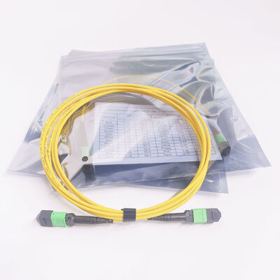 12F SM G657A1 MPO-12 3.0mm Optical Fiber Patch Cable MTP-12 Female Fiber Trunk Cable Type B