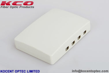 4 Port Indoor Fiber Optic Terminal Box with ABS+PC Material and SC/FC/ST/E2000/LC Adapters 210x110x30mm
