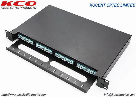 19'' Standard Size High Density Drawing Type MPO MTP Patch Panel for LC Duplex Fiber Optic Connectivity