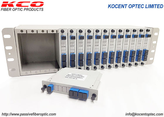 14 fente 19' 3U PLC fibre optique séparateur rack montable panneau de patch 1*2 1*4 1*8 1*16