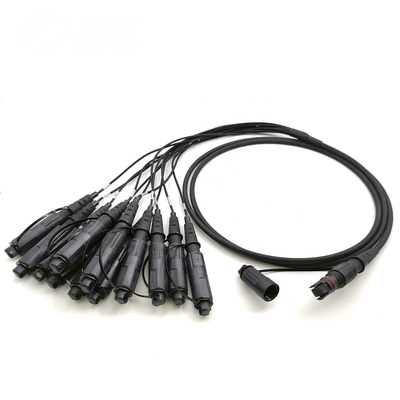 Outdoor CPRI MPO MTP 12 Cores Optical Fiber Patch Cord For Telecom Tower Tactical Army