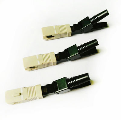 Multimode SC UPC Fiber Optic Fast Connector with 0.5dB Insertion Loss 30dB Return Loss and 50mm 55mm 60mm Length